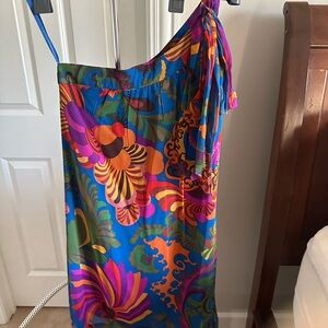 Vibrant Multicolor One-Shoulder Dress